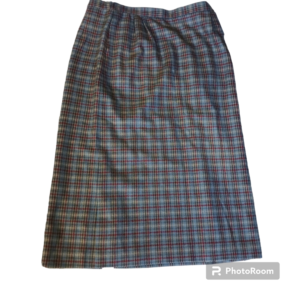Pendleton Wool Long Skirt 18 Tall Plaid Vintage